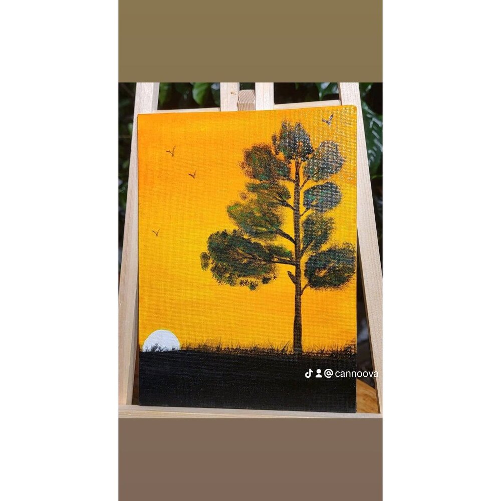 NAT7- Nature Loving Forest View At Sun Set & Signed By "CANNOOVA"